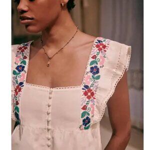 Sezane Ruby Top Embroidered Floral